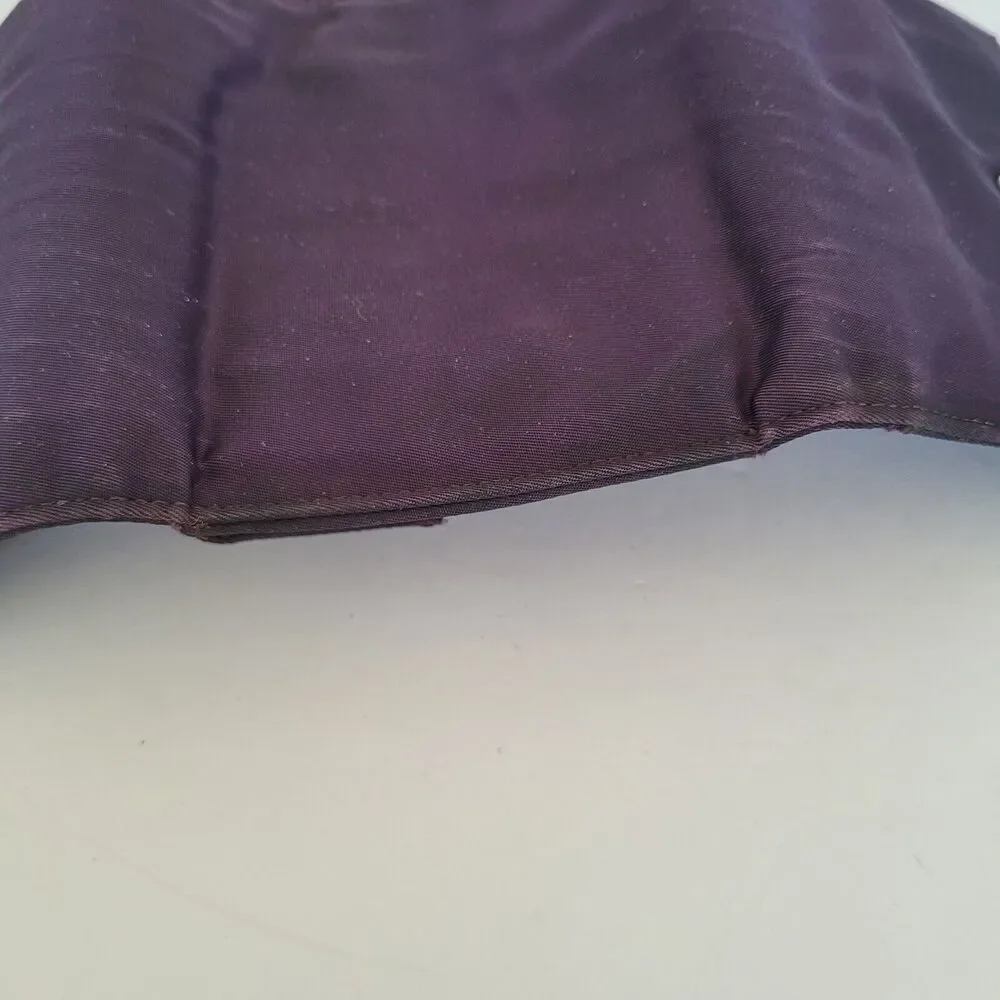 PRADA Vintage Tessuto Chic Purple Nylon Logo‎ Wallet Medium Trifold Card Bill